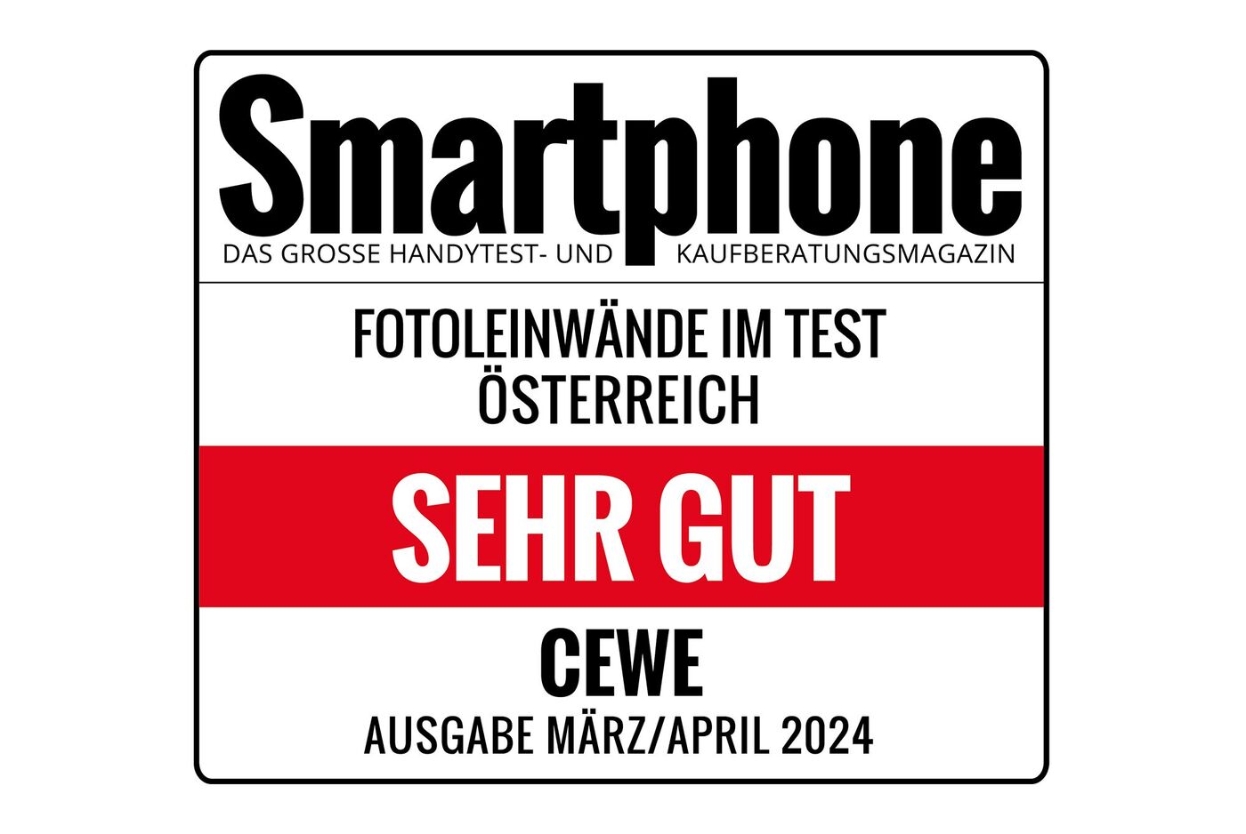Im Test überzeugt CEWE die Redaktion des Magazins "Smartphone" mit seiner vielseitigen Gestaltungssoftware.
