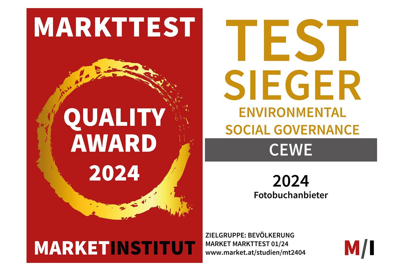 CEWE erreicht Platz 1 im Bereich Environmental Social Governance (ESG) der Ausgabe Markttest 01/24
