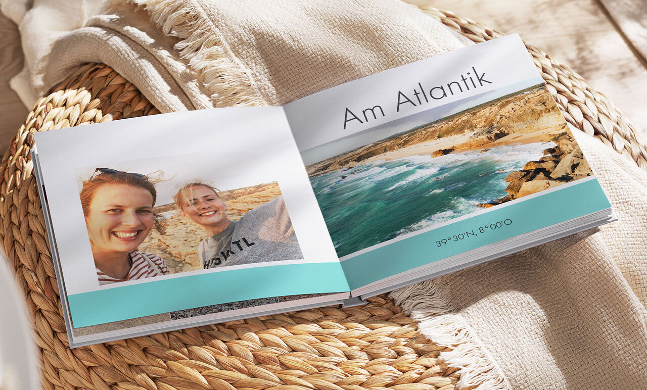 Fotobuch mit Strandbildern und wunderschöner Küstenlandschaft am Atlantik
