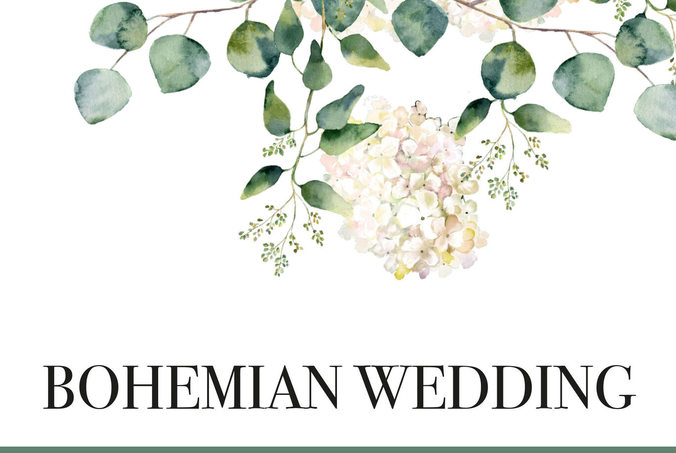 Blüten und Blätter für eine Bohemian Hochzeit