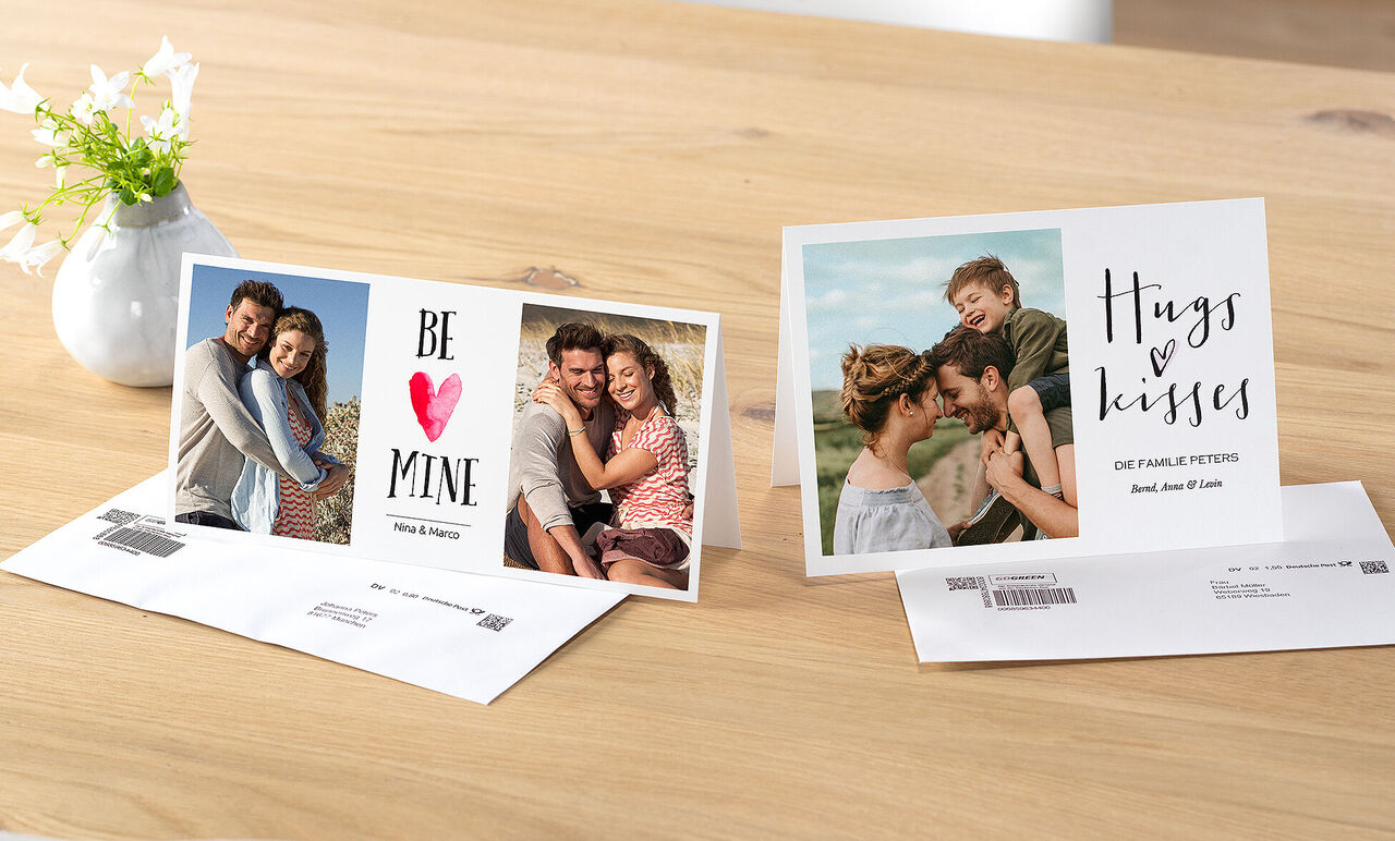 Liebenswerte Grußkarten mit liebevoll gestalteten Fotos und herzlichen Botschaften für besondere Anlässe.
