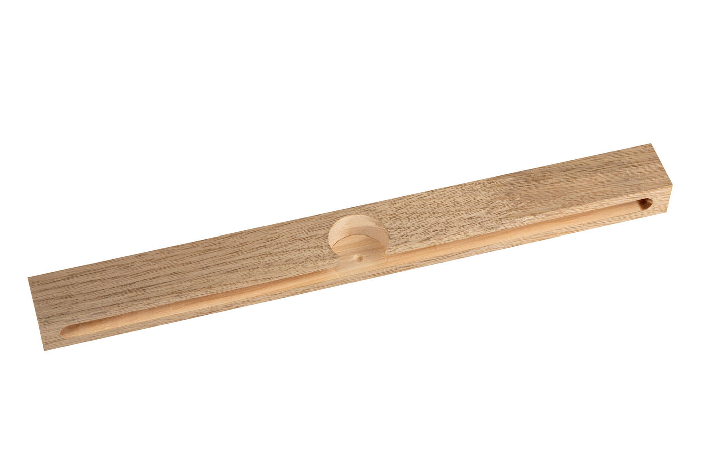 Holzlineal mit runder Vertiefung für präzise Messungen
